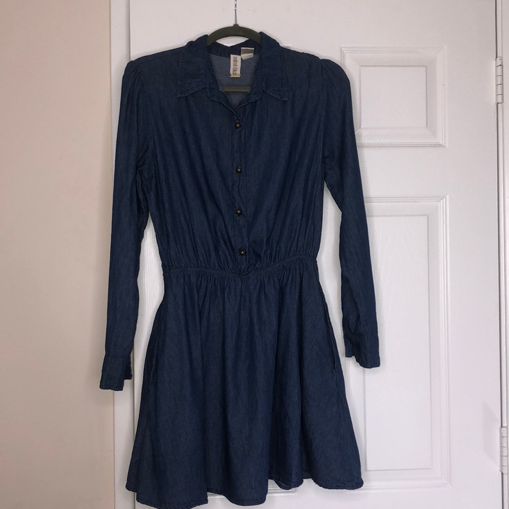 Long sleeve jean dress